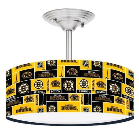 CEILING FAN DESIGNERS Ceiling Fan Designers 13LIGHT-NHL-BOS 13 in. NHL Boston Bruins Hockey Ceiling Mount Light Fixture 13LIGHT-NHL-BOS